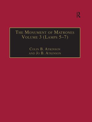 cover image of The Monument of Matrones Volume 3 (Lamps 5–7)